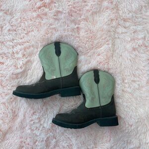 Western Cowboy Boots - Brown and Cream